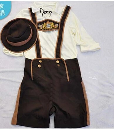 

New Oktoberfest Costume for Men Lederhosen Bavarian Octoberfest beer suits Festival Party Clothes Carnival Costumes For Men