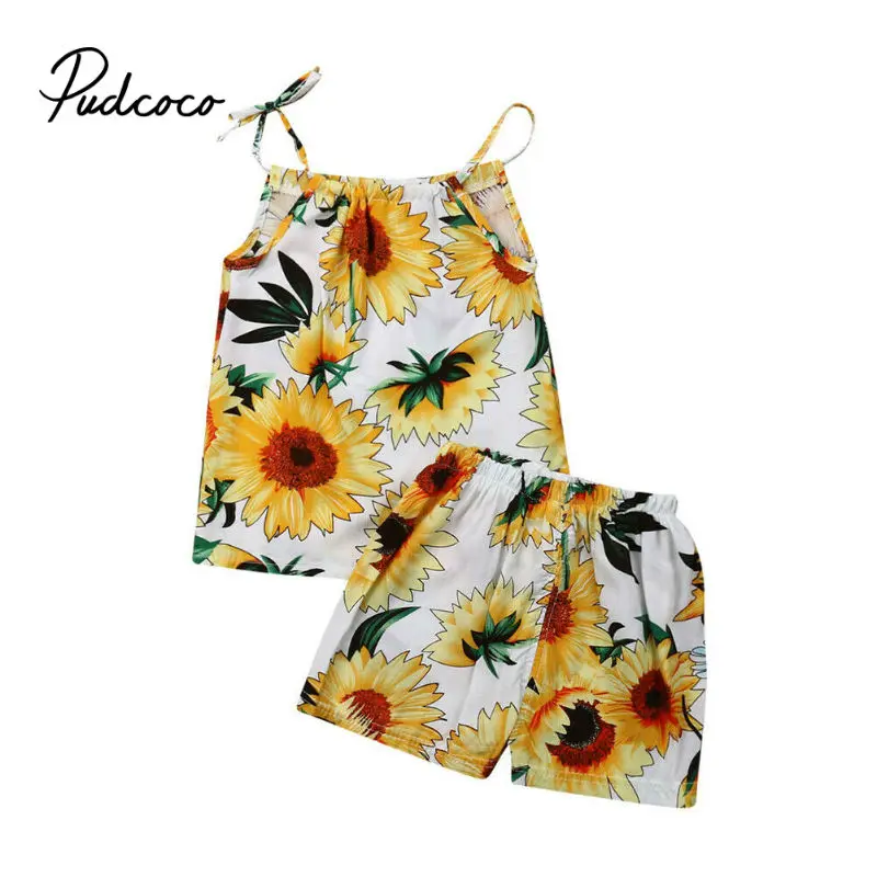 Комплект одежды из 2 предметов для новорожденных и маленьких девочек топы на