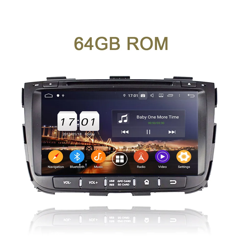 PX6 " ips DSP 2 din Android 9,0 Восьмиядерный 4 Гб ОЗУ 64 Гб Bluetooth 4,2 gps автомобильный dvd-плеер RDS авторадио для kia SORENTO 2013 - Цвет: 64GB ROM