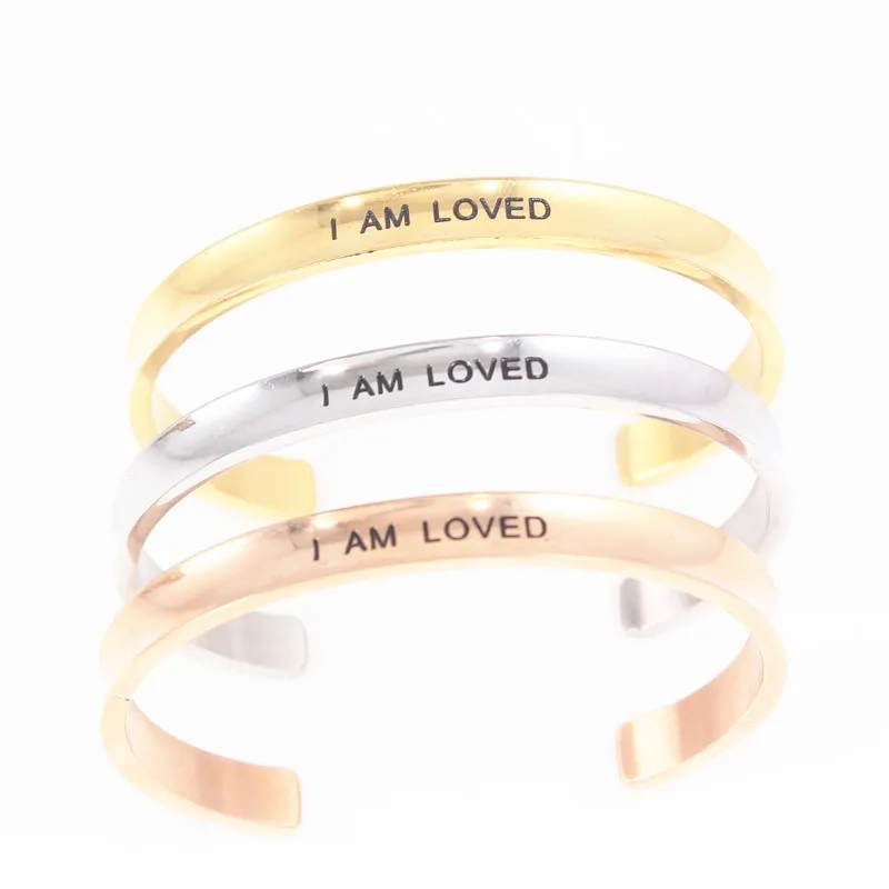 3Pcs/lot &quotInfinite Love&quot Positive Inspirational Bracelet Stainless Steel Personalized Bangle Hairband for Women Jewelry | Украшения