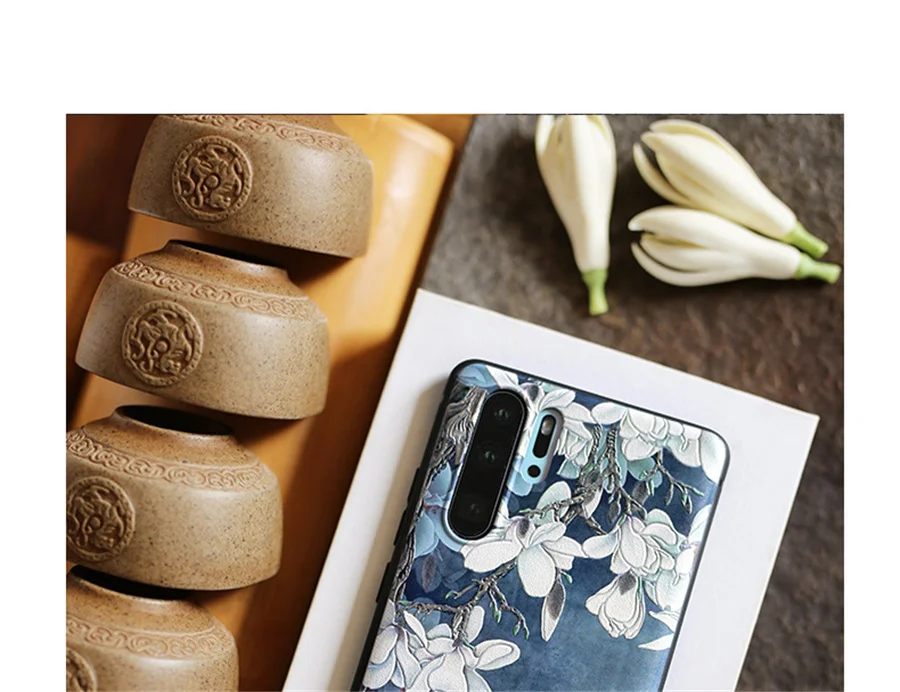 Отличный рельефный чехол для телефона huawei P30 чехол Kanagawa Waves Carp Cranes 3D гигантский рельефный чехол для huawei P30 Pro