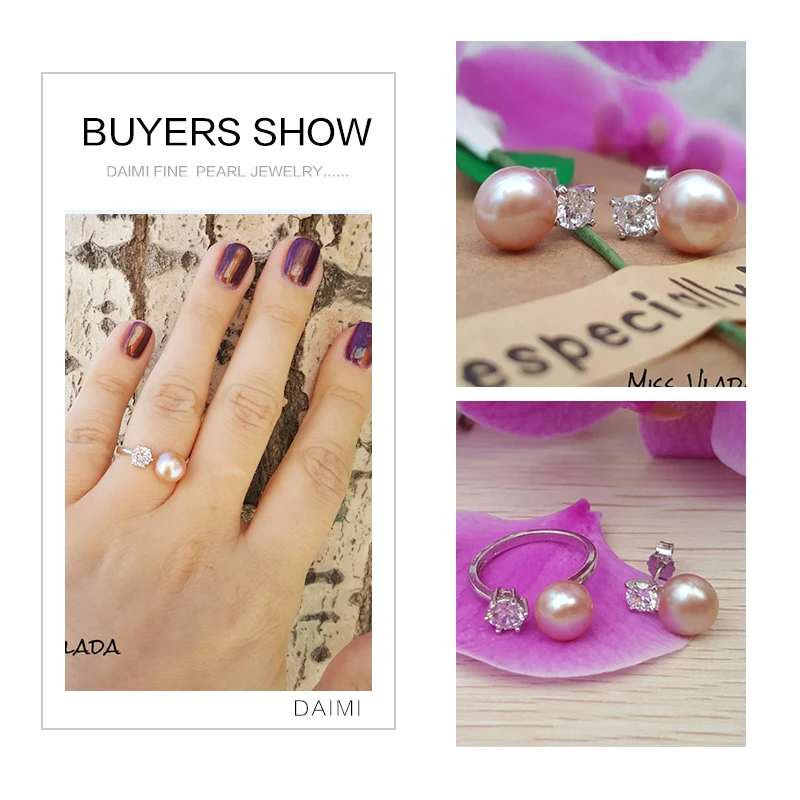 DAIMI Наборы из натурального жемчуга Комплекты украшений для вечеринок Фиолетовый