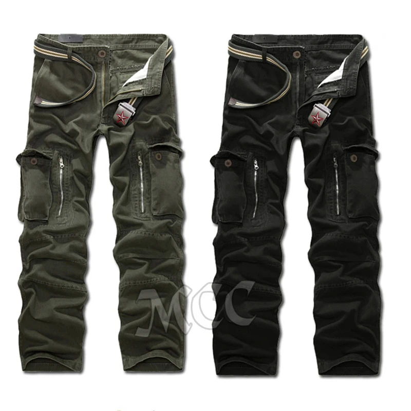 

Casual Cargo Pants Men Cotton High Quality Camouflage Pants Fashion Military Trousers Army Camo Loose Men Pants