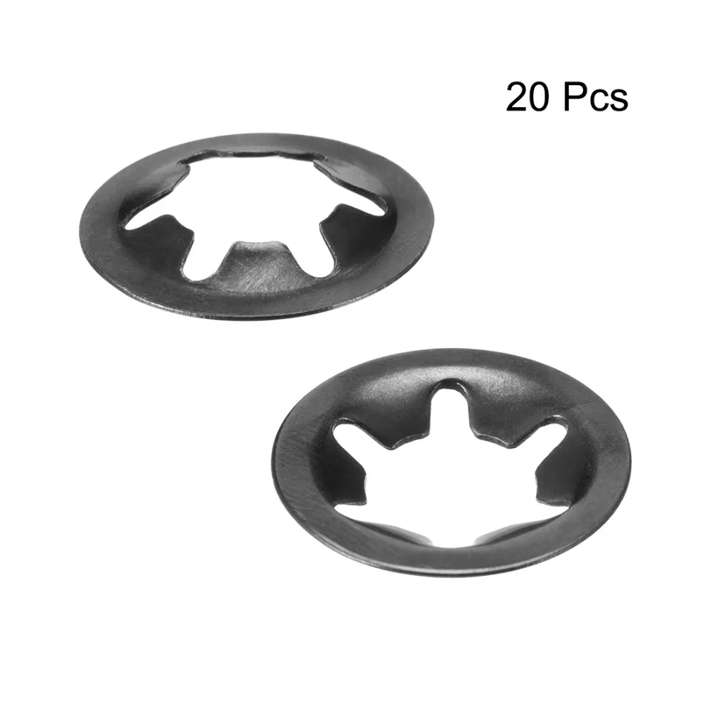 

Uxcell 20pcs 65Mn Spring Steel Lock Washer Internal Tooth Starlock Washer M3 M5 M6 M8 M10 M12 Flat Shaft Fastener Hardware Gas