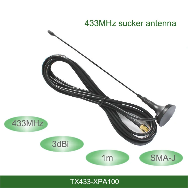 1m 433 МГц антенна sma антенна lora антенна 3dbi SMA вилка с магнитным основанием 1 м 2 м 3 м кабель - Цвет: 1m