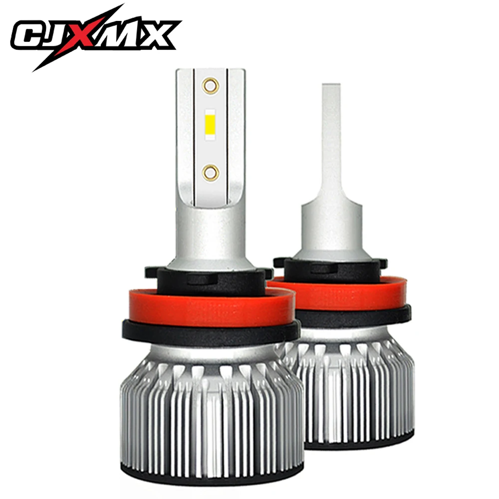 CJXMX 2X мини H7 светодиодный H1 H3 H4 H11 HB3 HB4 9005 9006 светильник на голову автомобиля лампа
