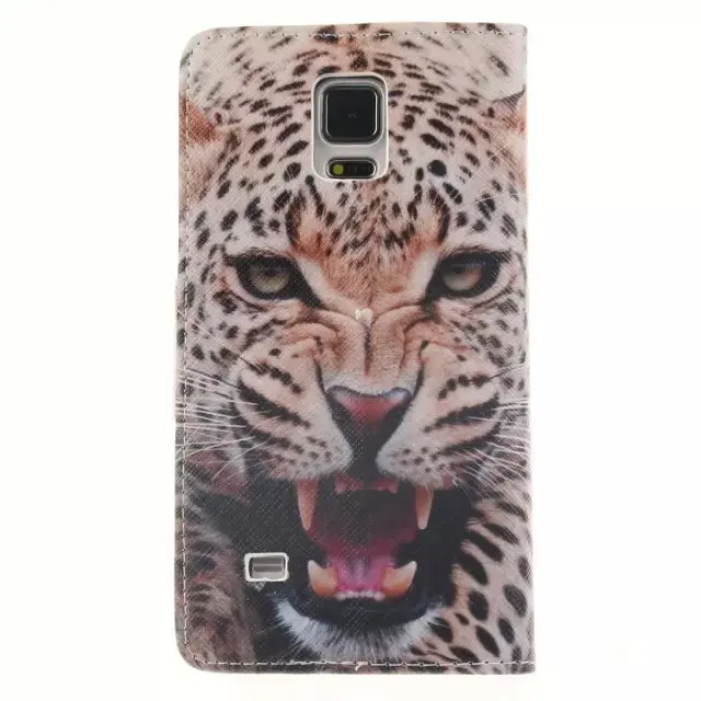 Прохладный пантера кожаный бумажник крышка чехол для Samsung Galaxy Note4|card|card holder casecard fax