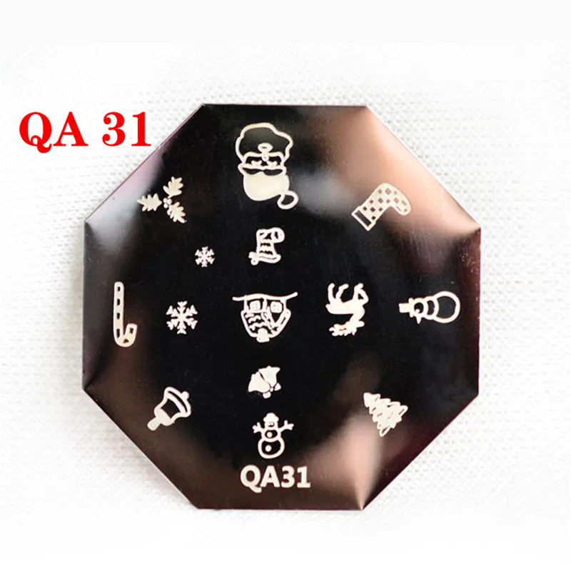 9062-QA-31 1 шт рождественские пластины для штамповки ногтей Гель-лак Печать Маникюр Шаблон изображения фестиваль год трафарет для ногтей Stmper инструменты - Цвет: 9062-QA-31