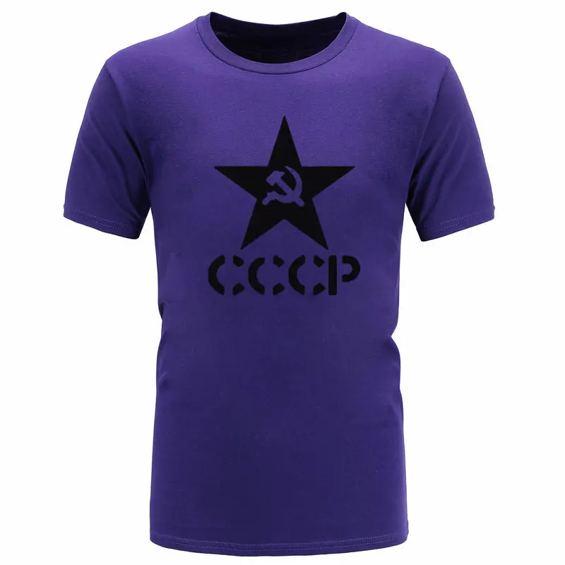 18 Летние CCCP футболки для мужчин СССР КГБ человек футболка с коротким рукавом Россия футболки хлопок o-образным вырезом Топы - Цвет: 18