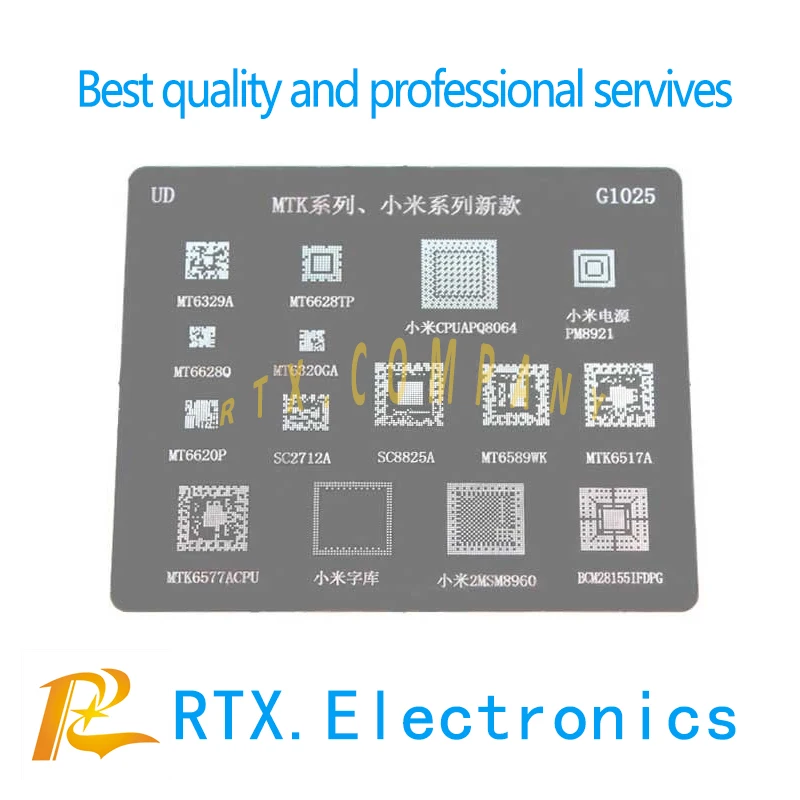 

Трафареты BGA MT6628Q SC8825A MT6589WK MTK6517A MTK6577A MSM8960 BCM281551FDPG APQ8064 для процессора XIAOMI MI2 PM8921 PM IC