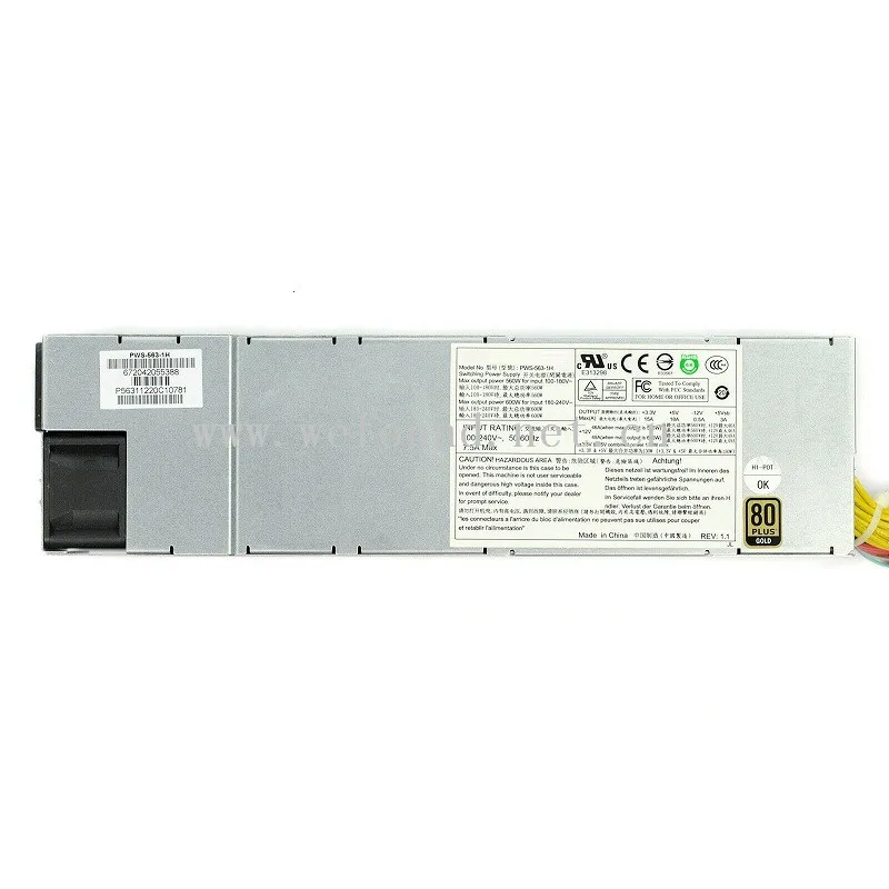 100% рабочий Сервер питания Для PWS-563-1H 560W полностью протестирован | Компьютеры и