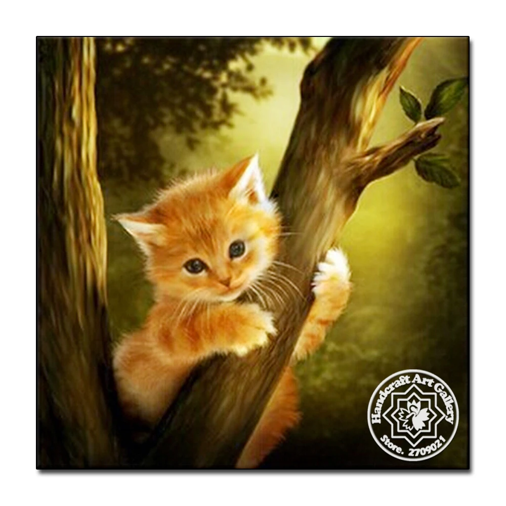 Алмазная вышивка 5D животные кошка наборы для вышивки крестиком DIY полный квадрат