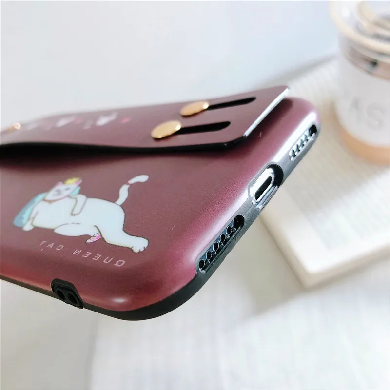 Милый чехол-подставка с изображением короны Китти красный зеленый мягкий чехол