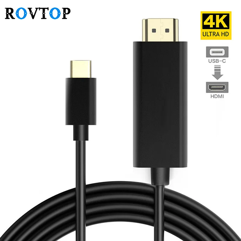 Rovtop USB C к HDMI кабель 6 футов мужчин и адаптер Thunderbolt 3 для huawei mate 20 MacBook Pro Ipad Galaxy S9