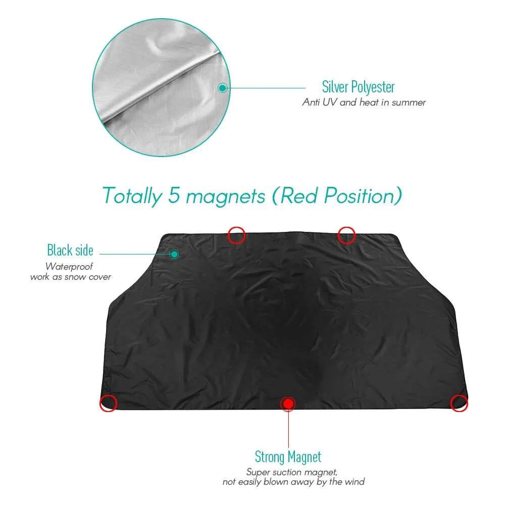Лобовое стекло автомобиля снежное покрытие новое для окна 210x120 см солнцезащитное