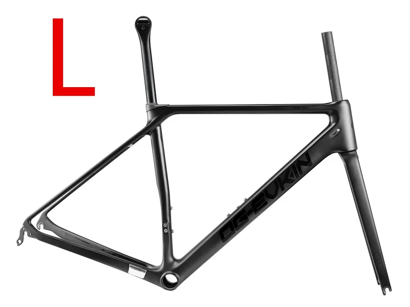 Black-B86-L OG-EVKIN CF-025 карбоновая дорожная Рама V-Brake велосипедная Рама BB86 карбоновая рама Di2 и механическая велосипедная Рама Telaio Carbonio Strada - Цвет: Black-B86-L