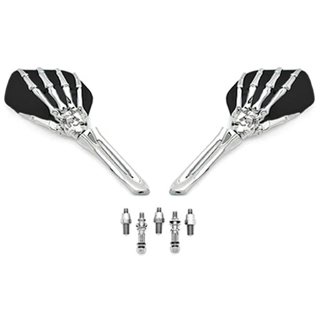

Brand NEW Black/Chrome Custom Motorcycle Skeleton Mirrors For Honda VTX 1800 TYPE C R S N F T RETRO