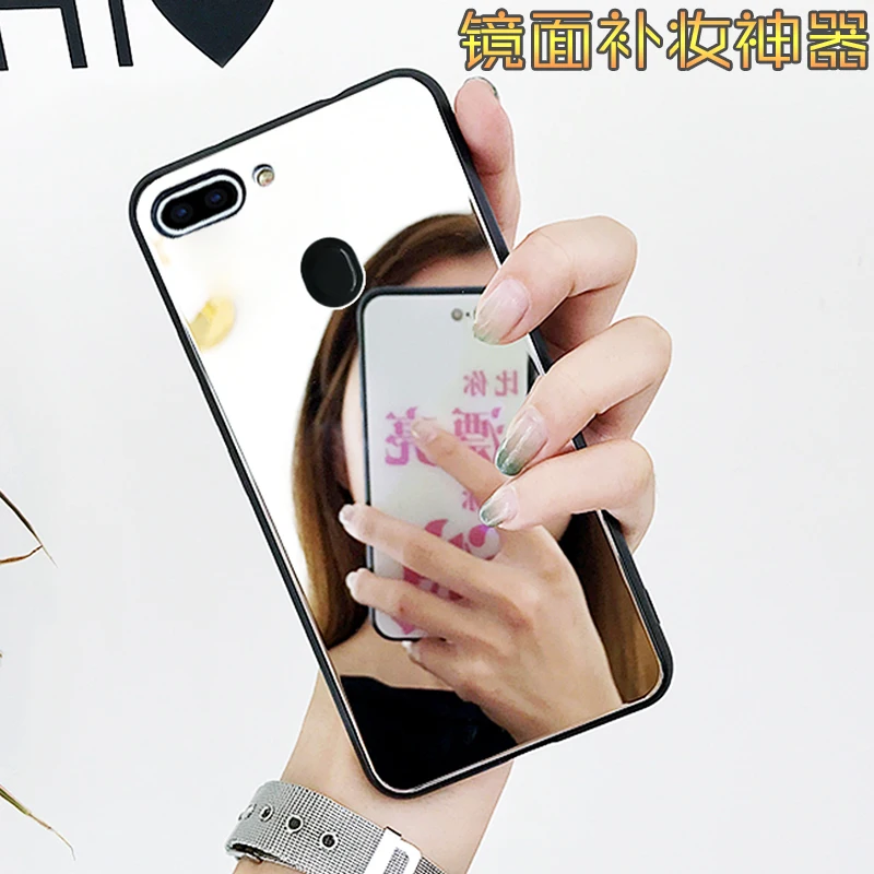 Fashion Luxury Glass casing Mirror Case For OPPO R15 PRO Dream Makeup R11 PLUS R11S |