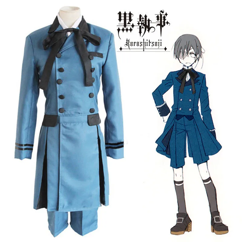 Takerlama черный Bulter kuroshitsuji Ciel Phantomhive Косплэй костюм Для мужчин вечерние платье