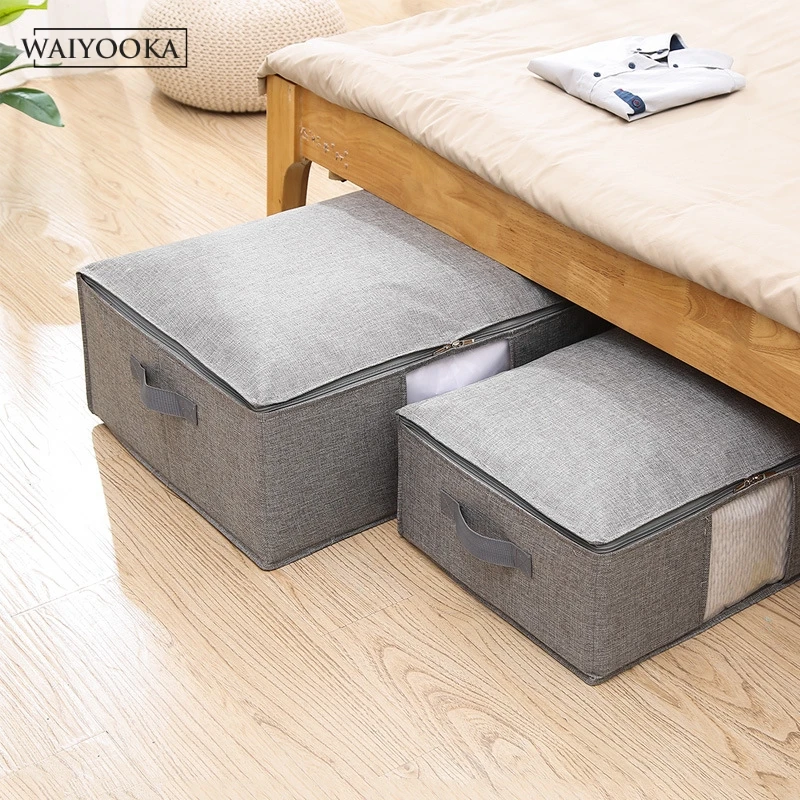 Drawer Closet Quilt Organizers Boxes For Underwear Home Storage Women Clothes Scarfs Shoes Socks Bed Bottom Organizer On Linen | Дом и сад