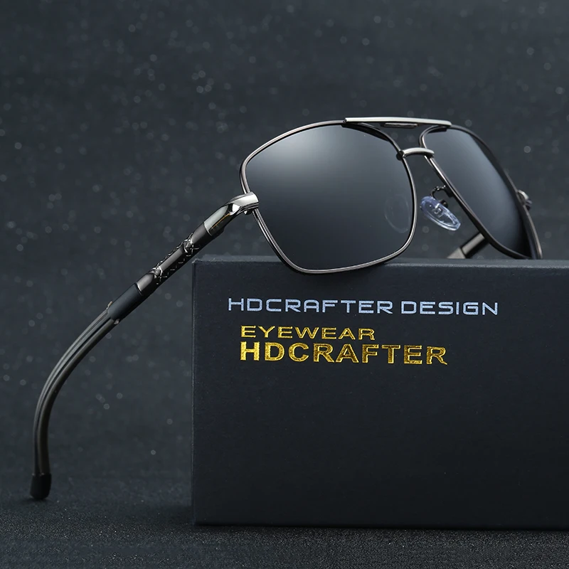 Солнцезащитные очки HDCRAFTER Мужские поляризационные зеркальные солнечные для
