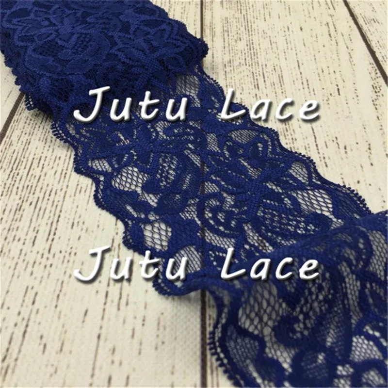 50 ярдов/партия эластичная кружевная лента 8 см для аксессуаров одежды аксессуары