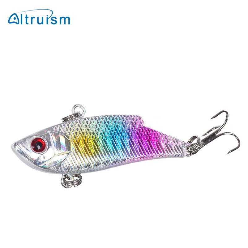 6pcs/lot Altruism Japan fishing lure Vibration swimbait crankbait 6# treble hooks Hard Bait Walleye sequin tackle | Спорт и