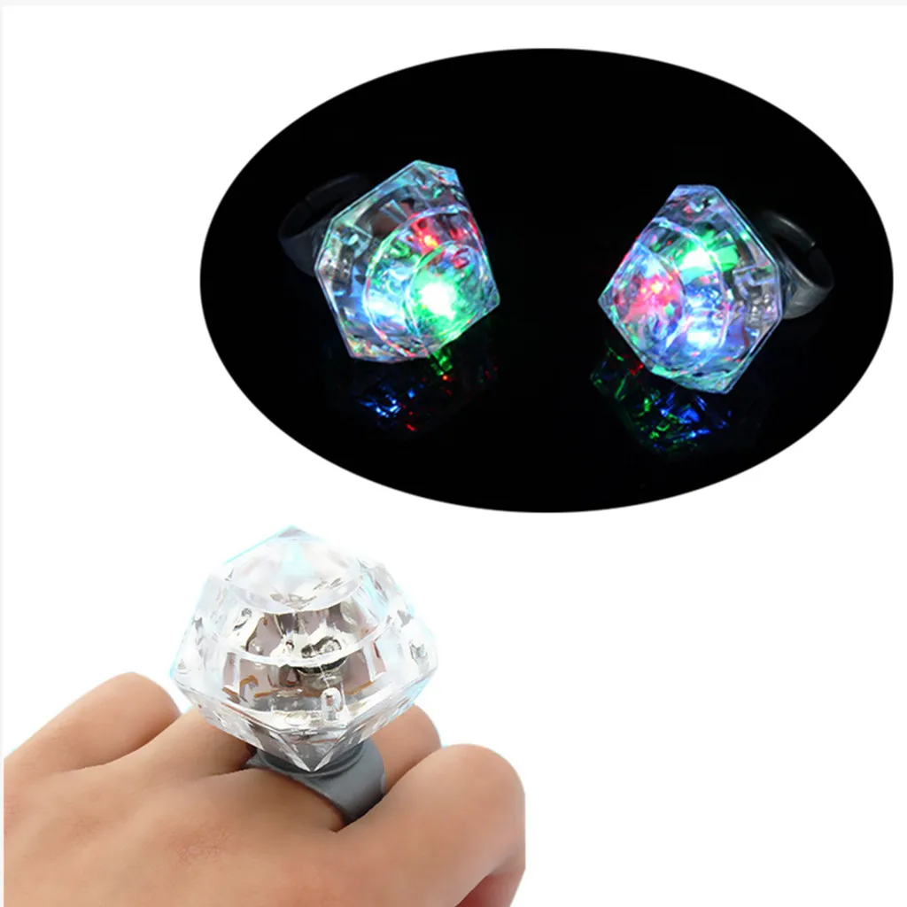 

2PCS Led light toys for kids ABS finger ring kids Glow Night Glow Toys Gits For Kids Adults L627