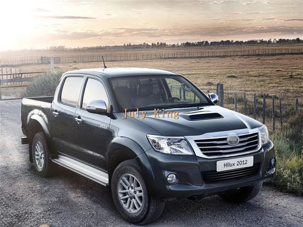 July King светодиодный чехол для дневных ходовых огней для Toyota Hilux Vigo 2012~ 14, СВЕТОДИОДНЫЙ DRL с противотуманной лампой, светодиодный противотуманный фонарь переднего бампера