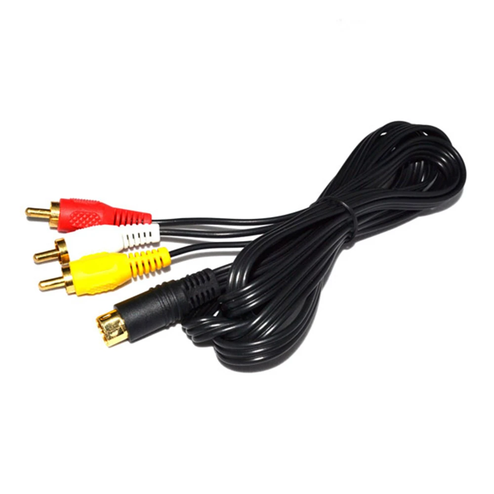 Новый позолоченный аудио видео кабель AV для SEGA Saturn A/V RCA шнур SS|cable for|cable segacable av |