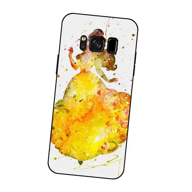 P013 Beauty Beast Rose Black Silicone Case Cover For Samsung Galaxy S5 S6 S7 S8 S9 S10 5G S10E S11 S11E Lite Edge Plus |