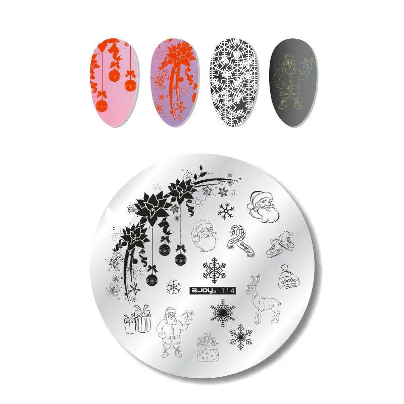 zjoys114 6 см* 6 см штамповочные пластины для ногтей животные мультфильм Единорог природа шаблон лака для ногтей шаблон марки на Хэллоуин дизайн ногтей - Цвет: zjoys114
