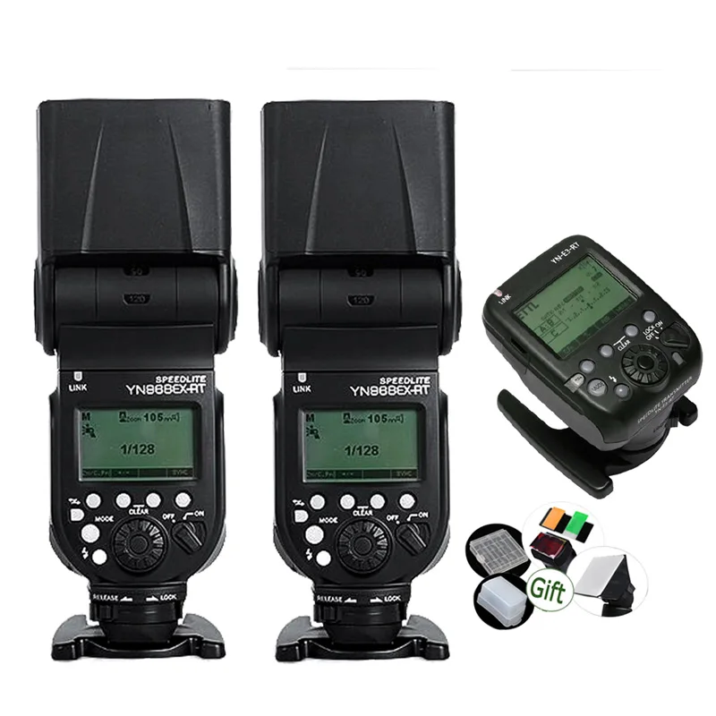2x YONGNUO Speedlite YN968EX-RT w/ Led Light + YN-E3-RT Transmitter GN60 TTL HSS 1/8000s Flash for DSLR Canon 600EX-RT ST-E3-RT |
