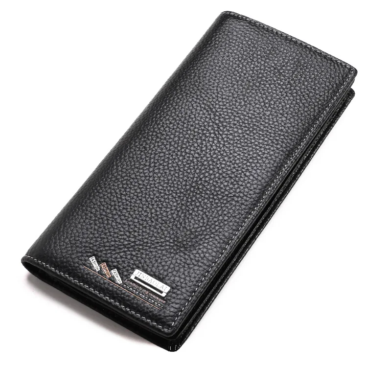 8083-3 black Новинка, мужские кошельки из натуральной коровьей кожи, клатч, сумка для денег, держатель для карт, монета, карман для чеков, органайзер, большая вместительность, кошелек - Цвет: 8083-3 black