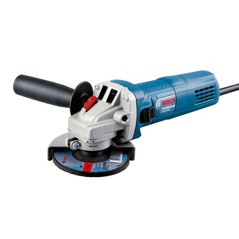 BOSCH GWS750-100, угловая шлифовальная машина 220 В, шлифовальная машина, ручная шлифовальная машина, Электрический шлифовальный станок для бетона, металла, шлифовальный диск 100 мм