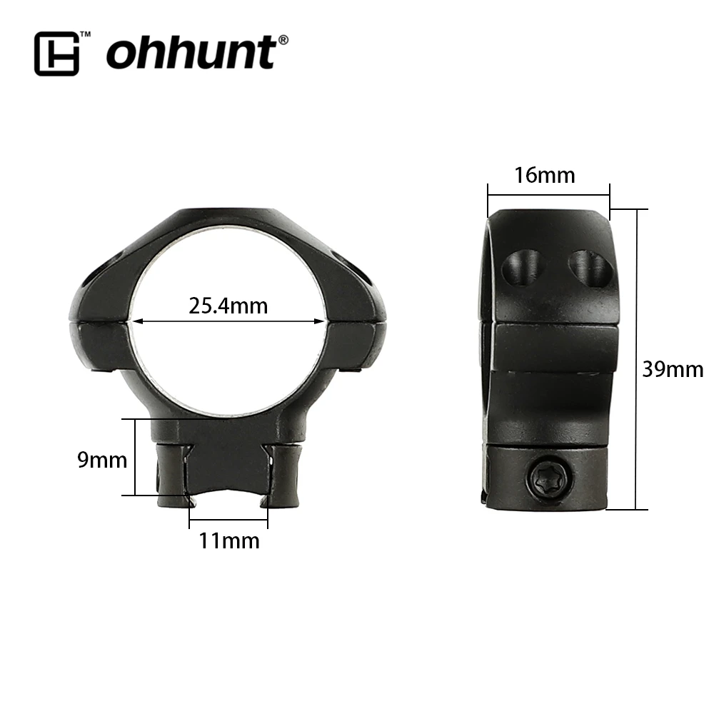 Ohhunt 25 4 мм или 30 диаметр стальной прицел для охотничьей винтовки кольцо Маунт