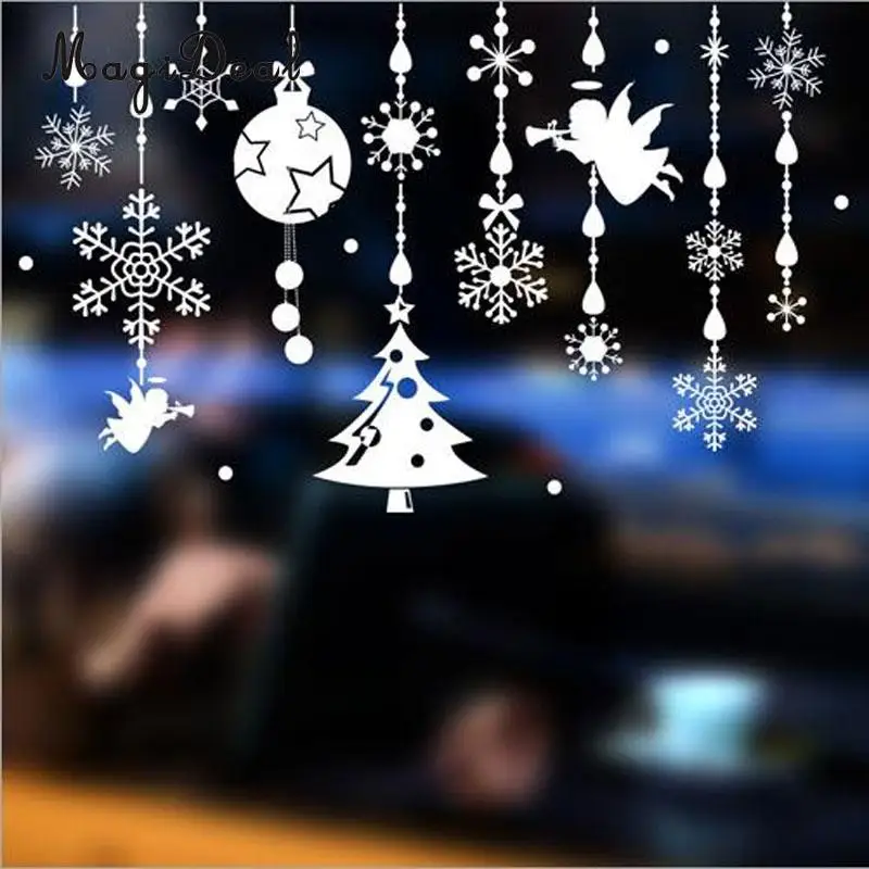 

MagiDeal Reusable Christmas Jingle Bell Window Sticker Self Clings Decorations