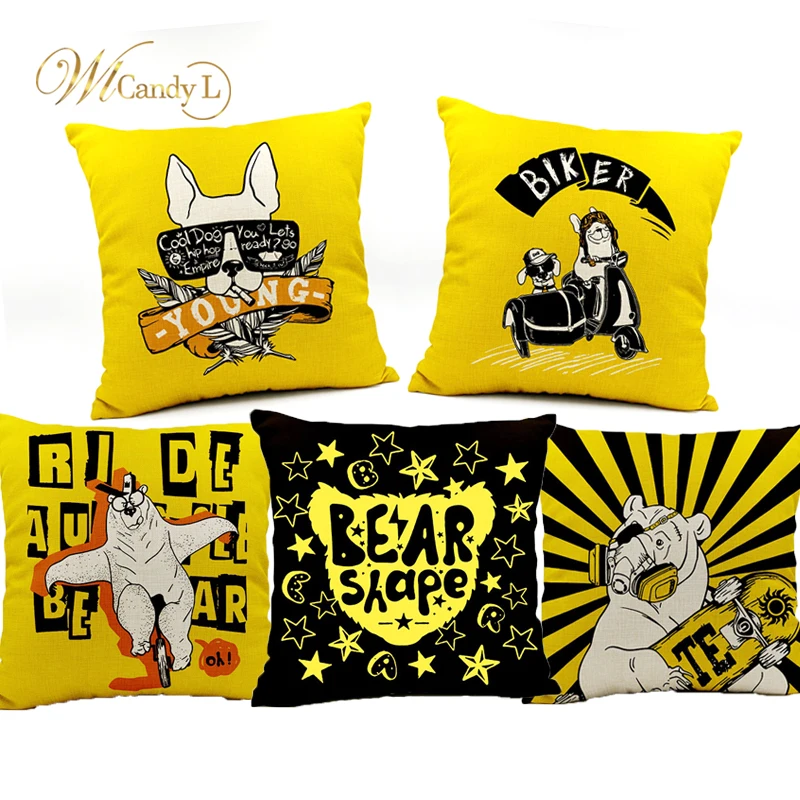 WL Candy L энергичный чехол для подушки молодой мультфильм Король Медведь