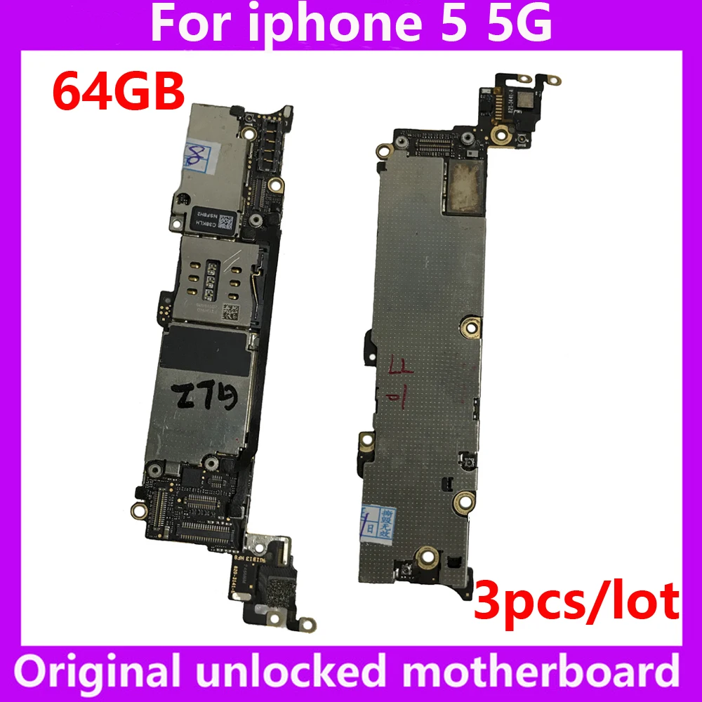3 шт./лот для iphone 5 5g 64 Гб разблокированная IOS системная логическая материнская