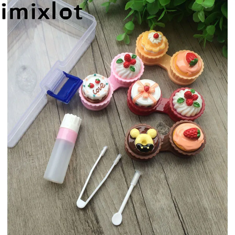 IMIXLOT 1 комплект мультфильм милый наполняемое кремом для торта очки двойная