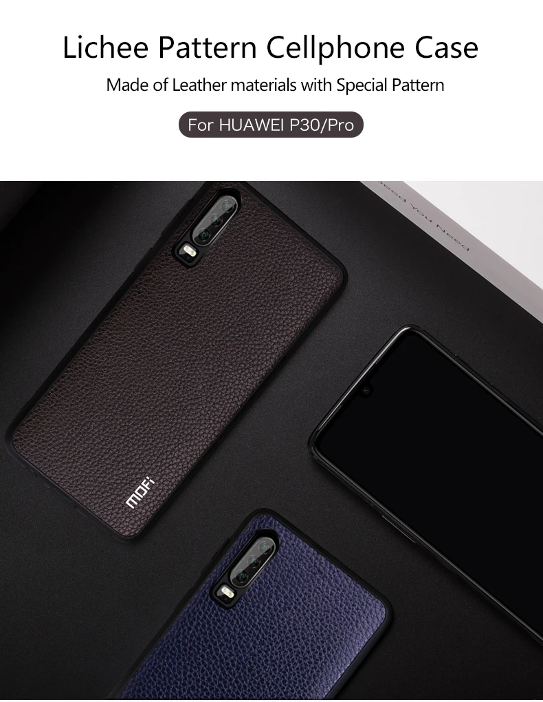 Для huawei P30 чехол Mofi для huawei P30 Lite чехол Pro обложка на заднюю панель из искусственной кожи для huawei P 30 Pro Lite против следов от пальцев Красный