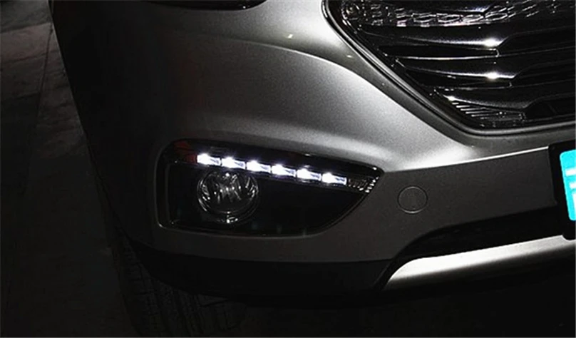 Автомобильный мигающий для hyundai IX35 IX 35 2010-2013 светодиодный DRL Дневной ходовой свет дневного света водонепроницаемая сигнальная лампа освещение автомобиля