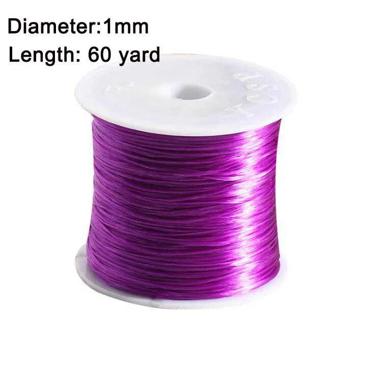 60 Yrad/Roll Transparant Crystal Elastic Cord Rope 1MM Multi-colors Stretch Beading Wire Thread for DIY Jewelry Making | Украшения и - Фото №1