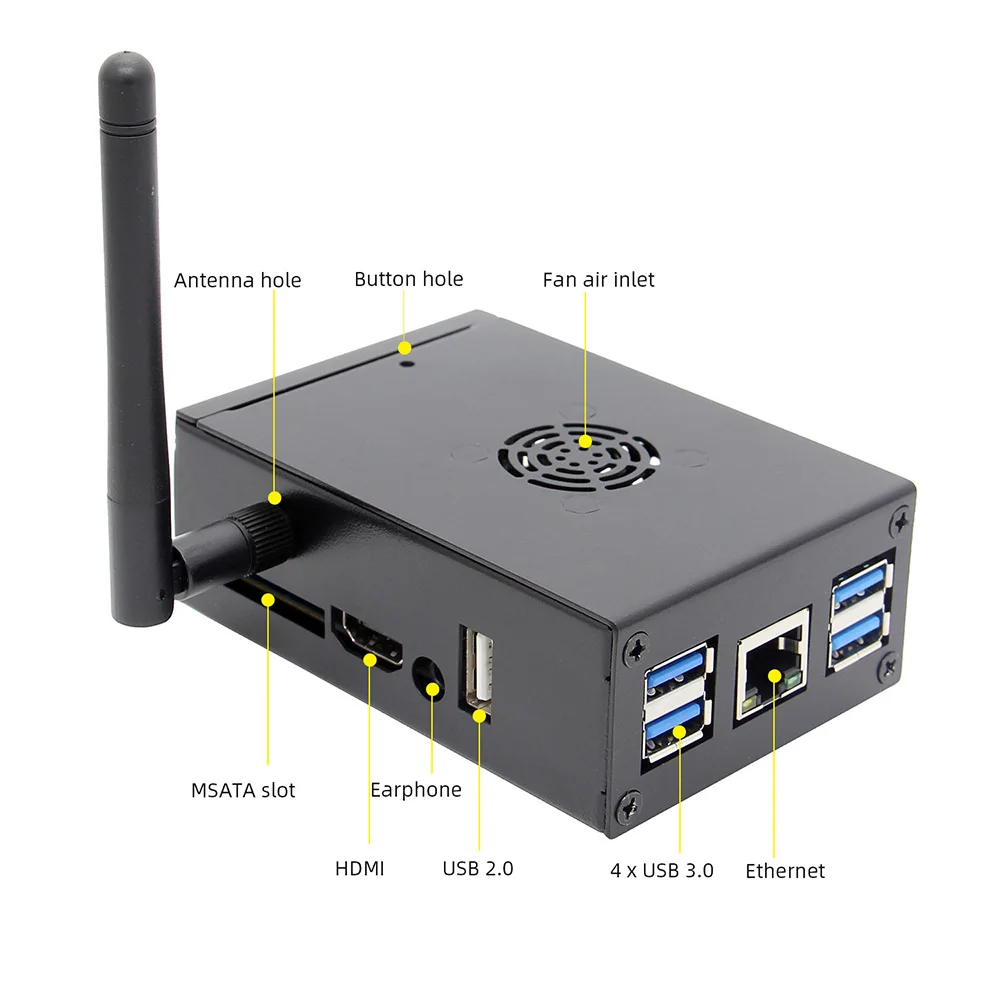 Оранжевый Pi 3 соответствующий металлический чехол/корпус+ вентилятор охлаждения, Защитный корпус для Orange Pi 3 материнская плата