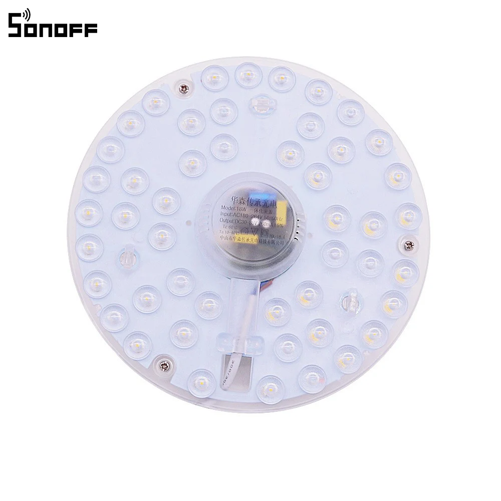 Sonoff Wi-Fi потолочный светильник 18 Вт холодный белый 6500 К Беспроводной Умный дом App