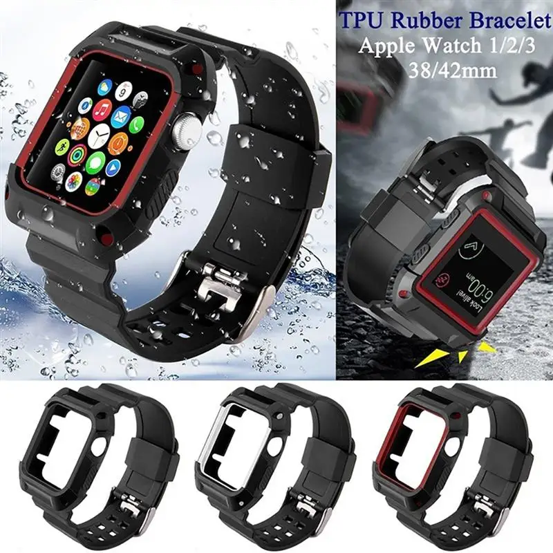 Новинка 38 мм/42 мм Модный чехол для Apple Watch Ударопрочный Мягкий Ремешок Для Series 1 2