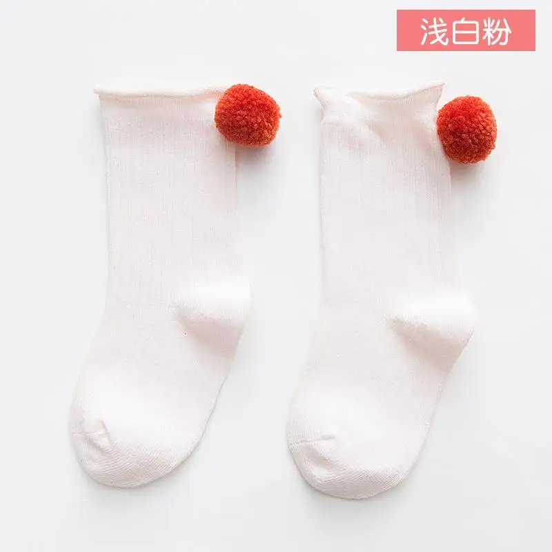 

Kids Girls Fashion Variety Cotton Crew 6 Pair Pack No Seams Socks with Vilus Balls for Boys
