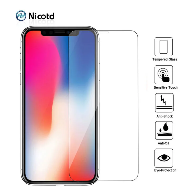 Защитное стекло закаленное для iPhone XS MAX XR X 6 6s 7 8 Plus 11 pro max xr 5 шт.|Защитные стёкла и