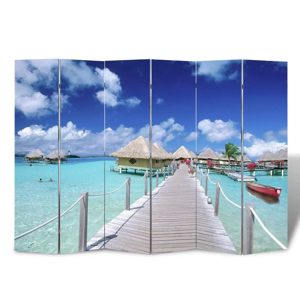 VidaXL перегородкой печати 240x180 пляжные|room divider|beach printbeach room |