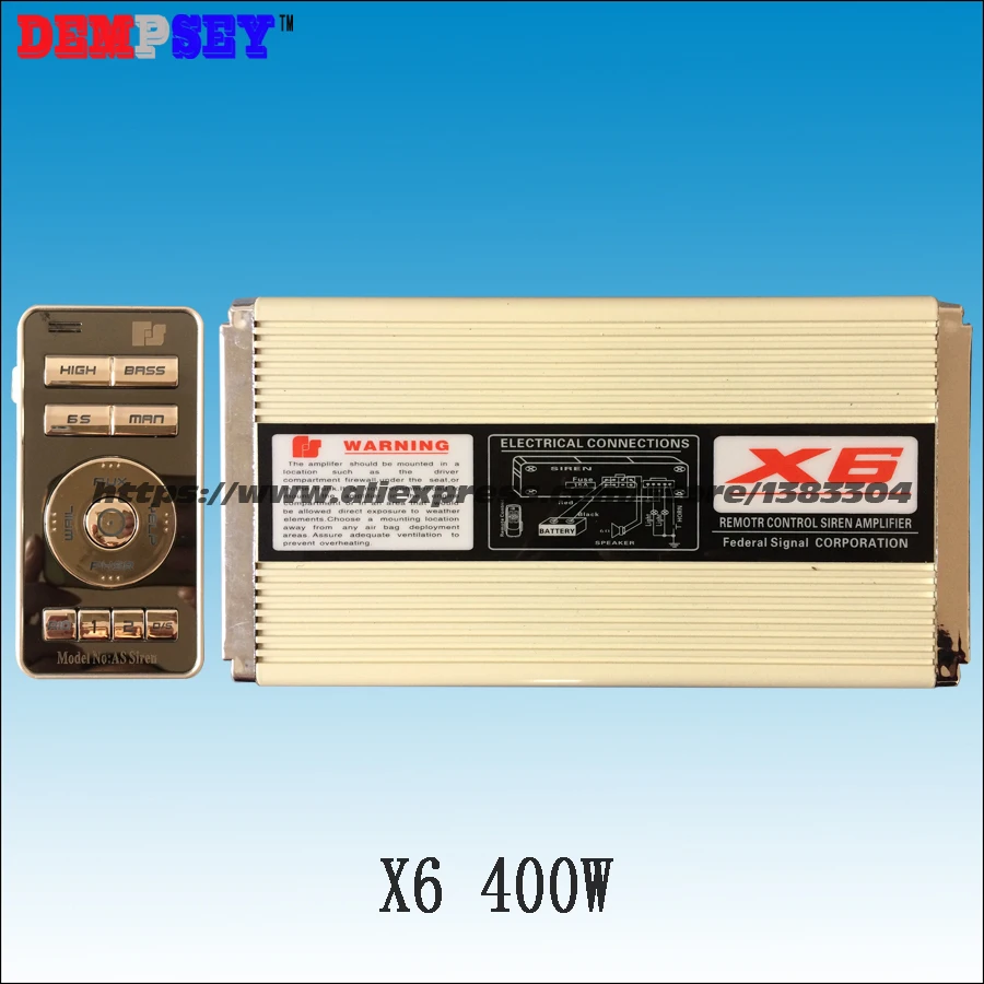 FS X6 400 Вт Беспроводная сирена и динамик для автомобиля 28 тонов двухканальный с